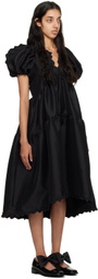 Kika Vargas Black Leana Midi Dress