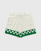 Casablanca Faux Crochet Shorts Green/White - Mens - Casual Shorts