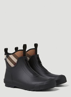 Flinton Check Rain Boots in Black