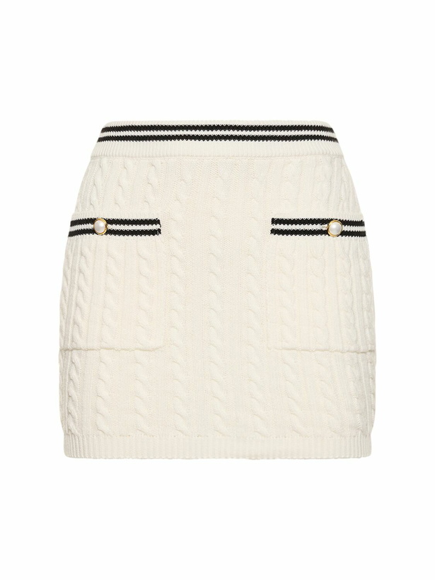 Photo: ALESSANDRA RICH - Cotton Blend Knit Mini Skirt