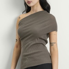 Rick Owens Women's Athena One Shoulder Top in Dust