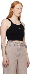 Palm Angels Black Cropped Tank Top