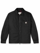 Moncler - Pyrole Grosgrain-Trimmed Nylon Down Overshirt - Black