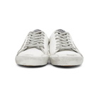 Golden Goose White and Grey Superstar Sneakers