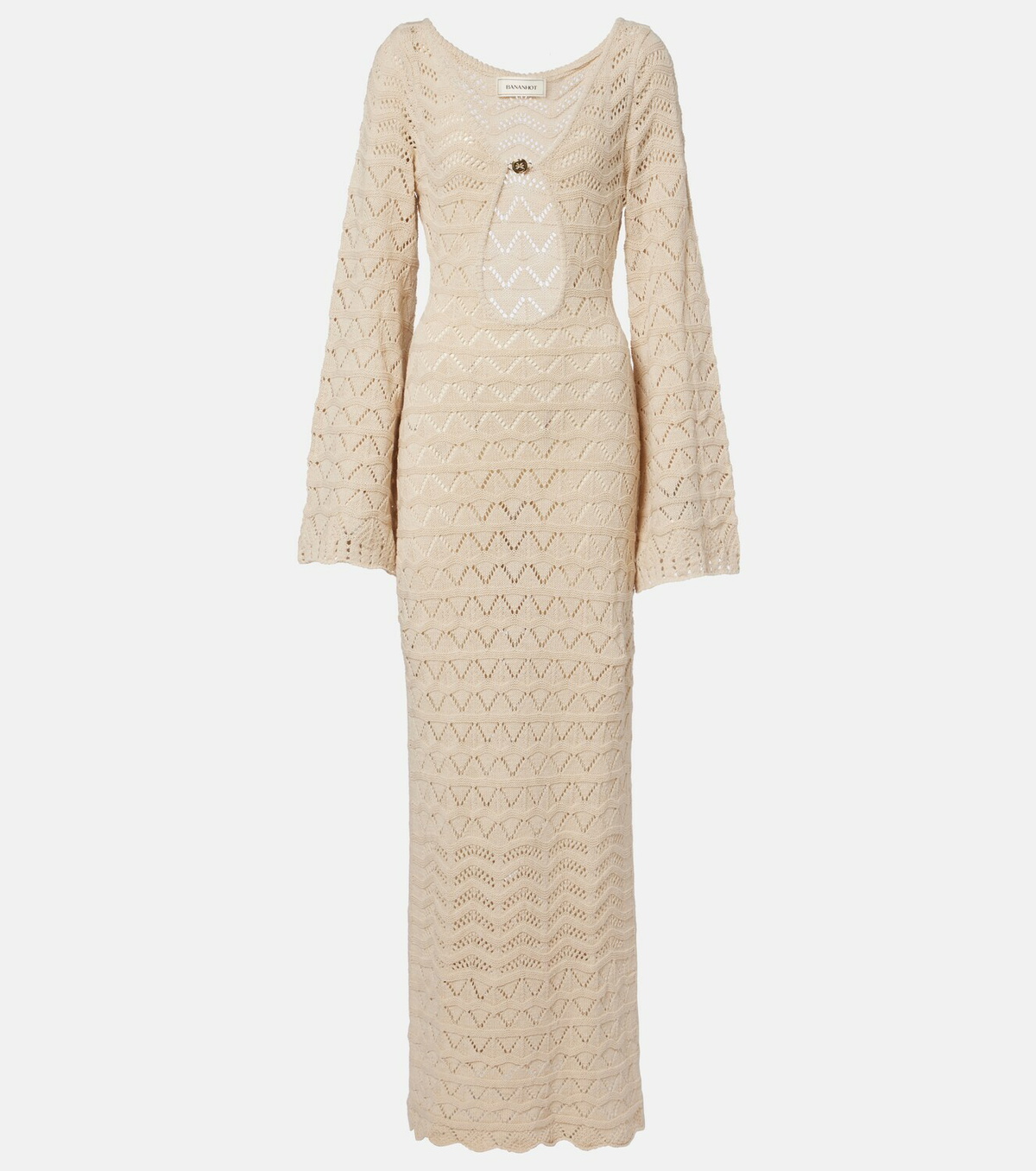 Bananhot Rey crochet cotton-blend maxi dress
