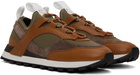 Salvatore Ferragamo Brown & Green Indy Sneakers