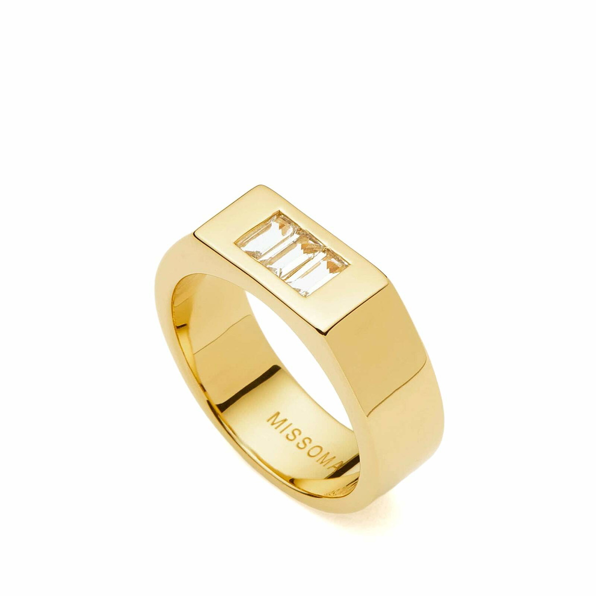 Missoma Women's Magma Gemstone Stacking Ring in Gold/Green Missoma