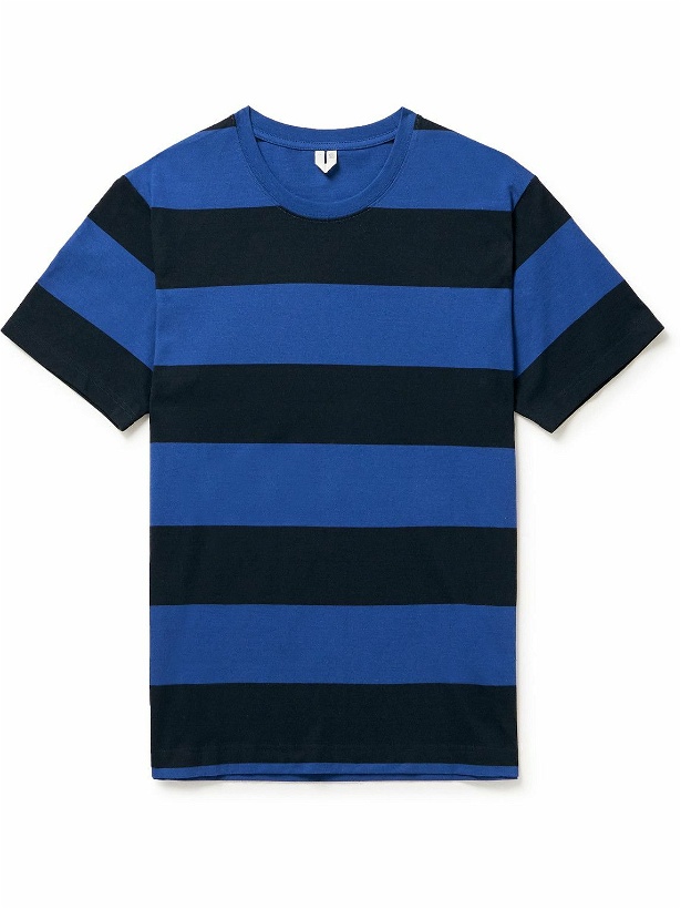Photo: ARKET - Niko Striped Organic Cotton-Jersey T-Shirt - Blue