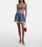 Alémais Cove printed linen shorts