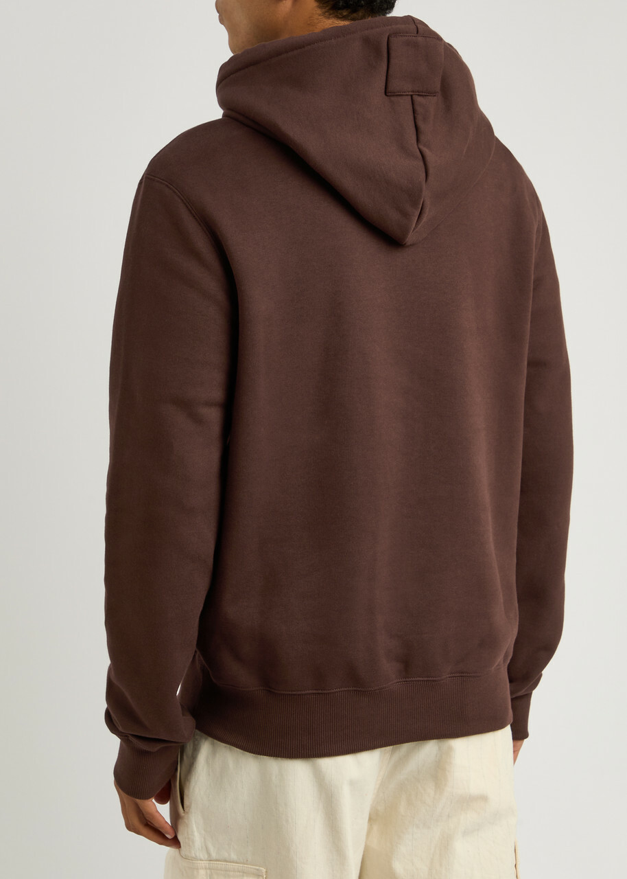 Lanvin Logo Hooded Cotton Sweatshirt Burgundy
