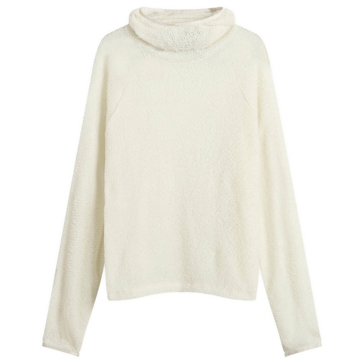 Photo: Purple Mountain Observatory Men's Polartec Hoody Presented by END. in Cream