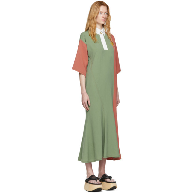 Loewe Green and Pink Poloneck Dress Loewe Loewe Green and Pink Poloneck Dress Loewe