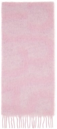 Acne Studios Pink Logo Scarf