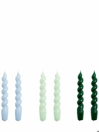 HAY - Set Of 6 Spiral Candles