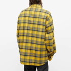 Balenciaga Men's Reversible Oversized Check Overshirt in Yellow/Grey