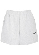 Rotate Sunday Logo-embroidered Cotton Shorts Light Grey