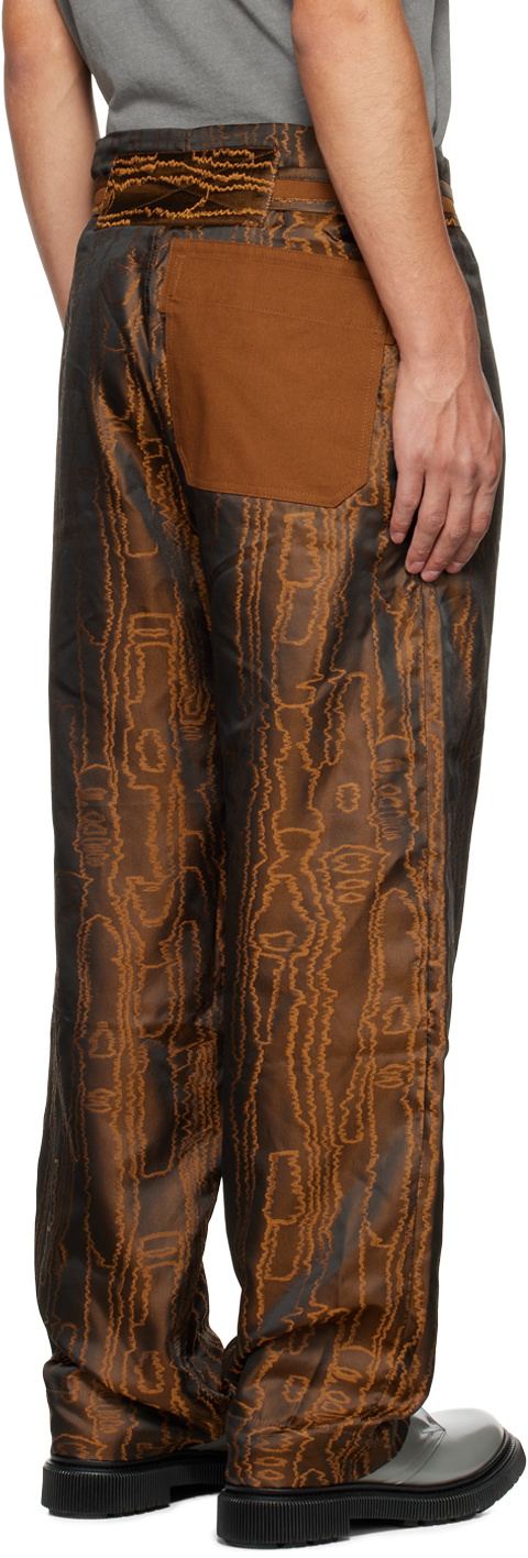 Nicholas Daley Brown Graphic Trousers