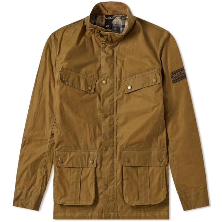 Photo: Barbour International Lightweight Duke Wax Jacket Sand