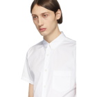 Comme des Garcons Shirt White Cotton Poplin Short Sleeve Shirt