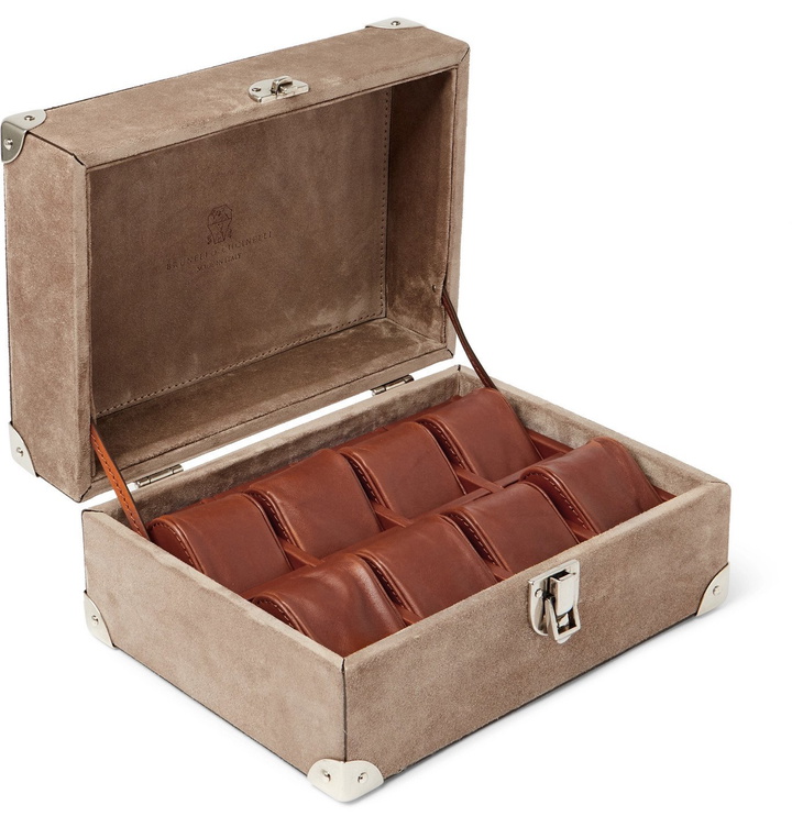 Photo: Brunello Cucinelli - Nubuck Watch Box - Neutrals