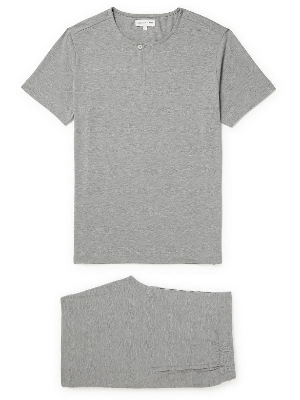 Photo: Hamilton And Hare - Stretch Lyocell and Cotton-Blend Pyjama Set - Gray