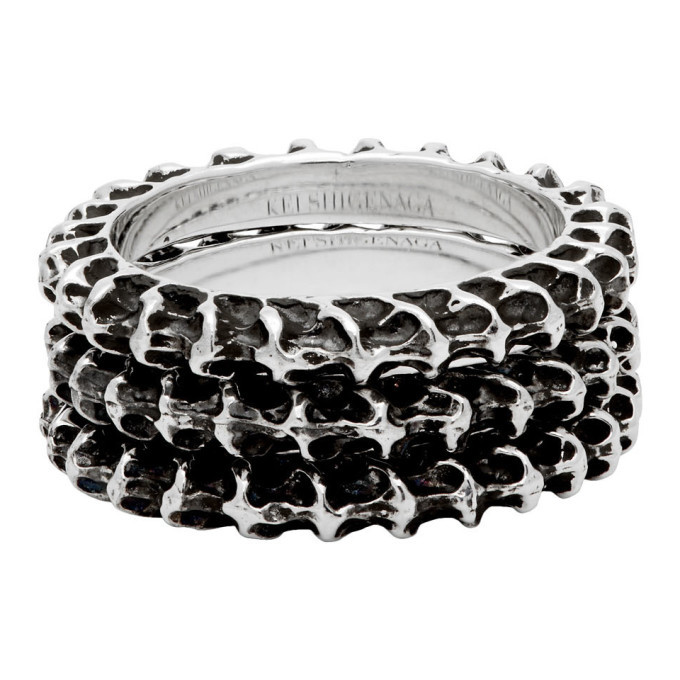 Kei Shigenaga Silver Shin 3 Combination Ring Set
