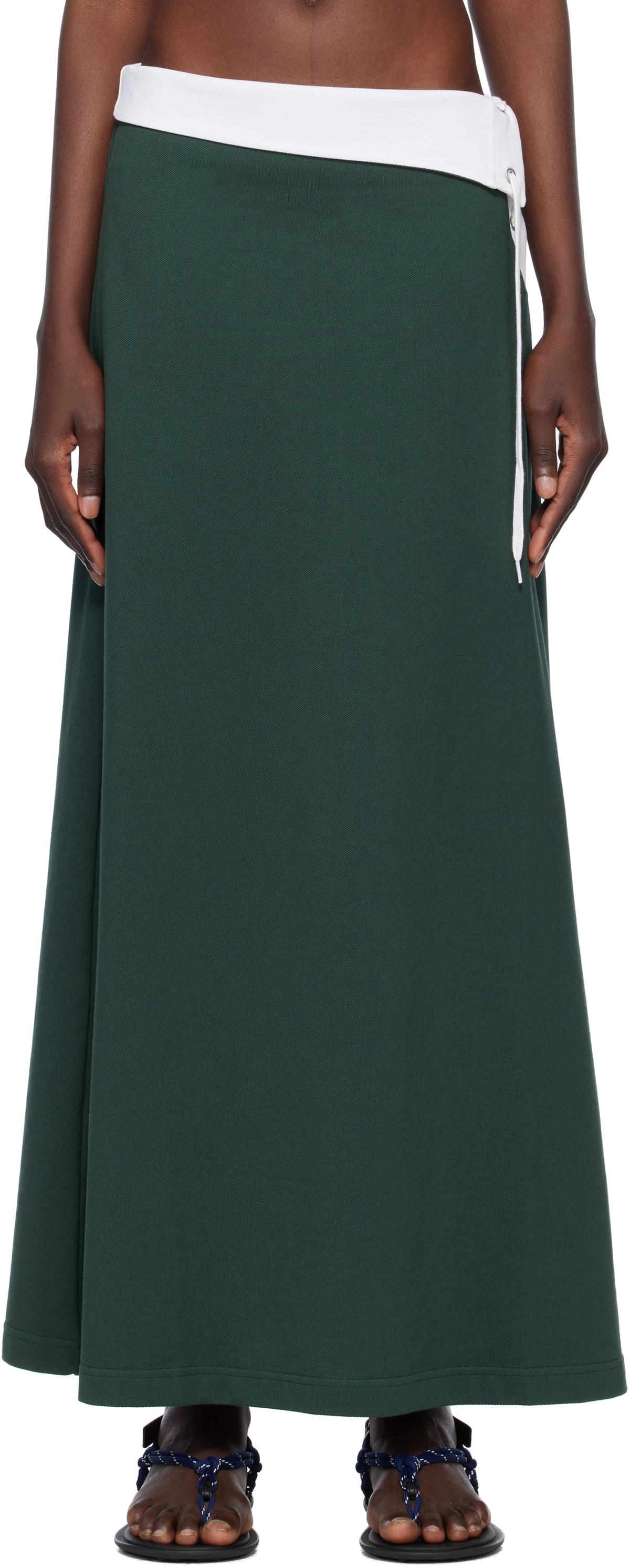 Julie Kegels Green Polo Maxi Skirt
