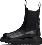 Toga Virilis SSENSE Exclusive Black Hard Leather Chelsea Boots