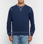 Pop Trading Company - Logo-Print Fleece-Back Cotton-Jersey Sweatshirt - Men - Navy
