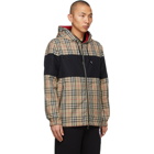 Burberry Reversible Beige and Red Vintage Check Shropshire Anorak Jacket