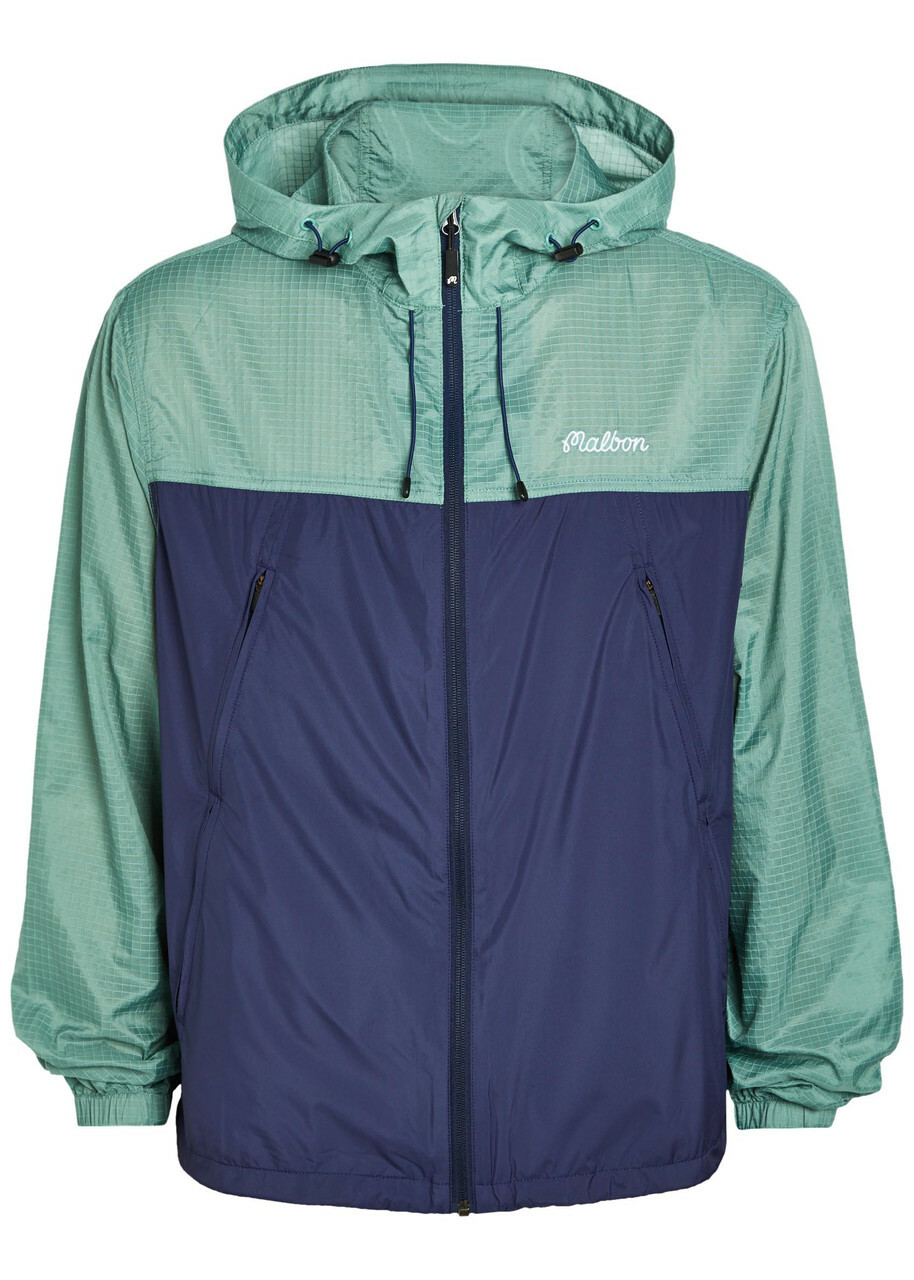 Malbon Caribe Logo Hooded Shell Jacket Green