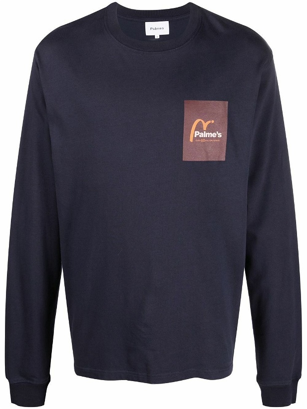 Photo: PALMES - Logo Long-sleeve Organic Cotton T-shirt