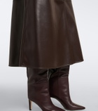 'S Max Mara Paneled coated jersey midi skirt