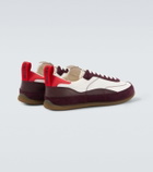 McQueen EC1 suede-trimmed leather sneakers