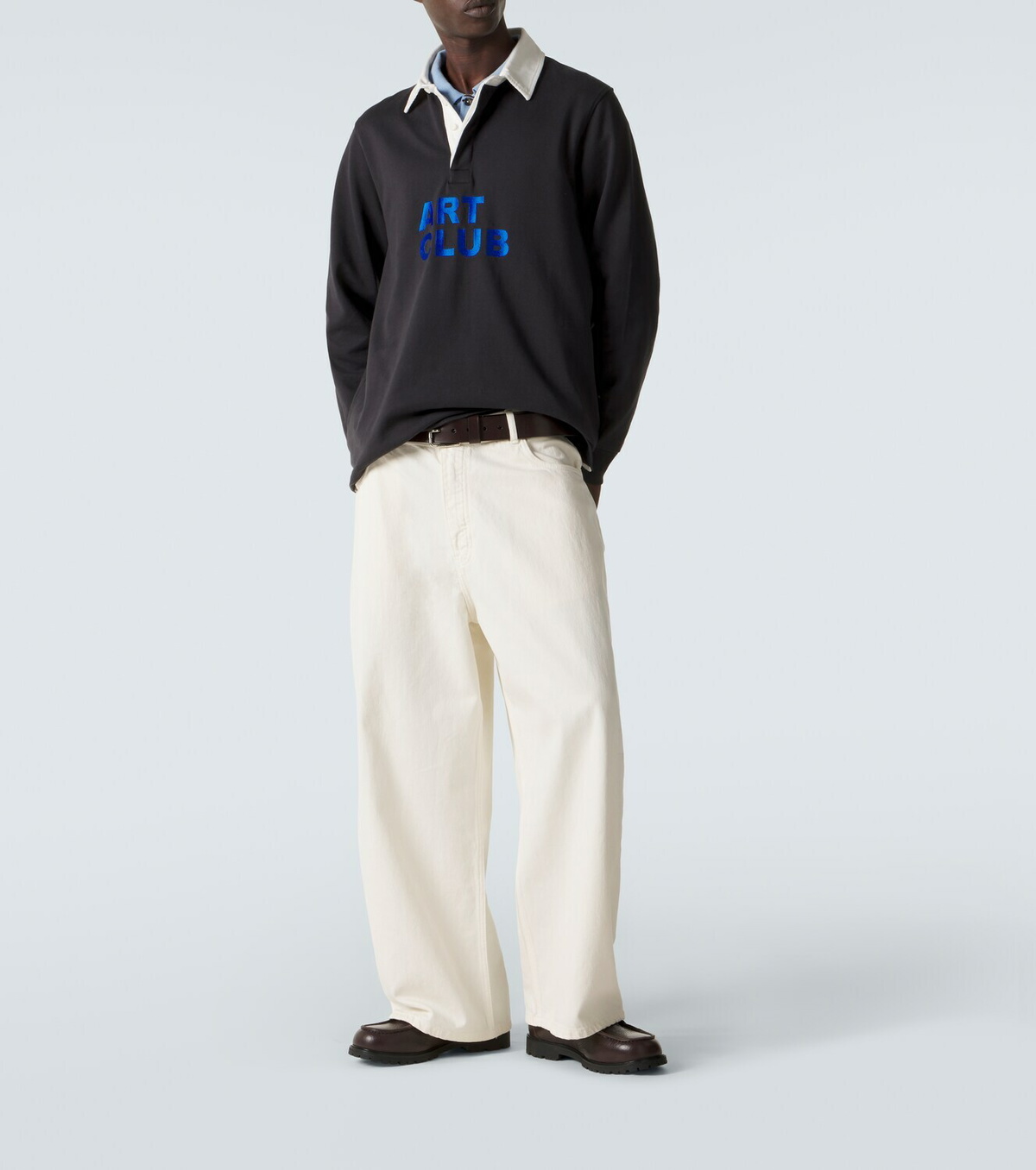 JW Anderson Art Club cotton jersey polo shirt