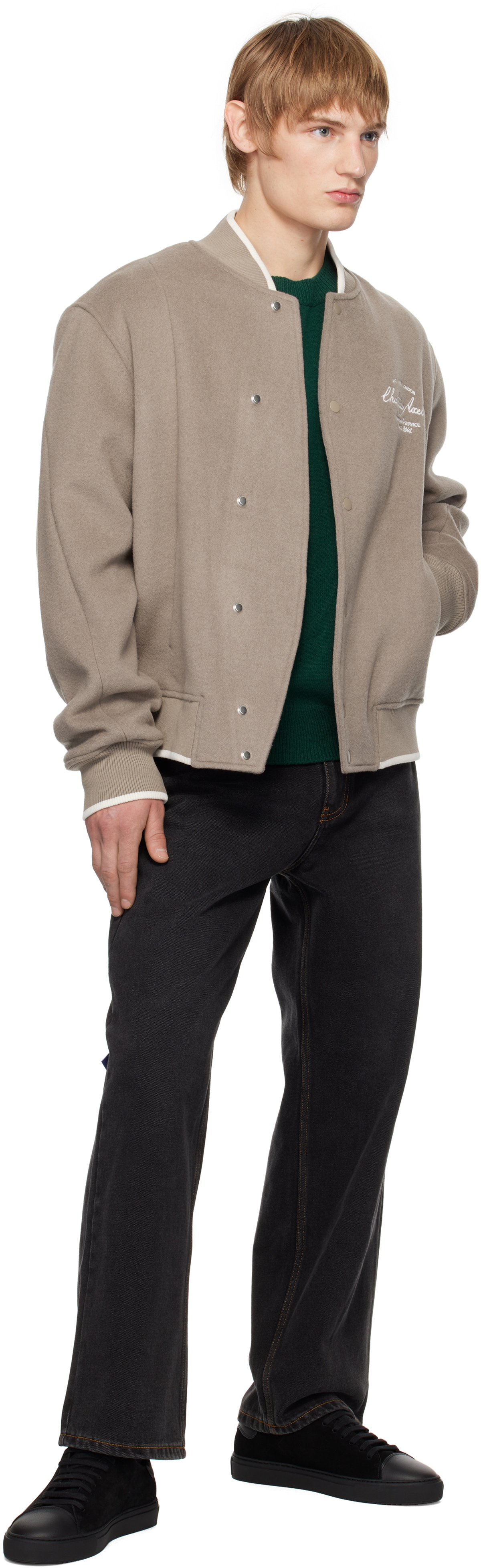 Axel Arigato Beige 'Chateau Axel' Bomber Jacket