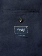 Drake's - Linen Blazer - Blue