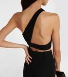 Mônot Cutout crêpe crop top