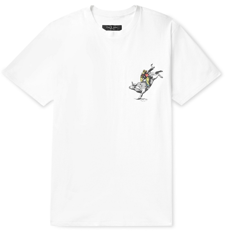 Photo: RAG & BONE - Logo-Print Cotton-Jersey T-Shirt - White