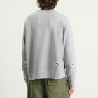 Needles Men's Deconstructed Crew Neck Sweatshirt in Heather Grey
