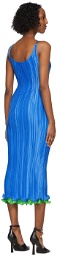 Versace Blue Plissé Dress