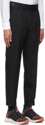 Z Zegna Black Wool & Cotton Trousers