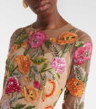 Carolina Herrera Embroidered floral tulle gown