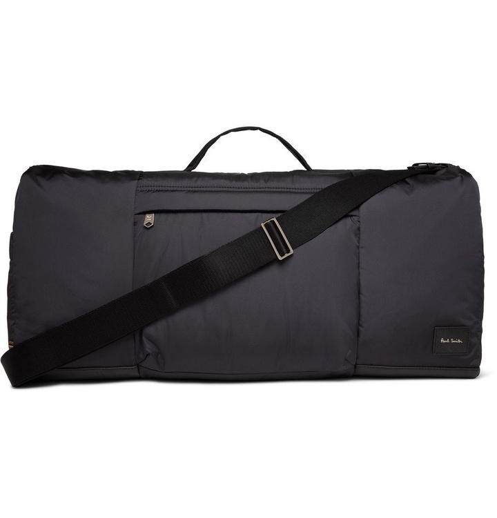 Photo: Paul Smith - Leather-Trimmed Shell Holdall - Navy