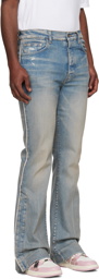 AMIRI Indigo Crystal Stack Jeans