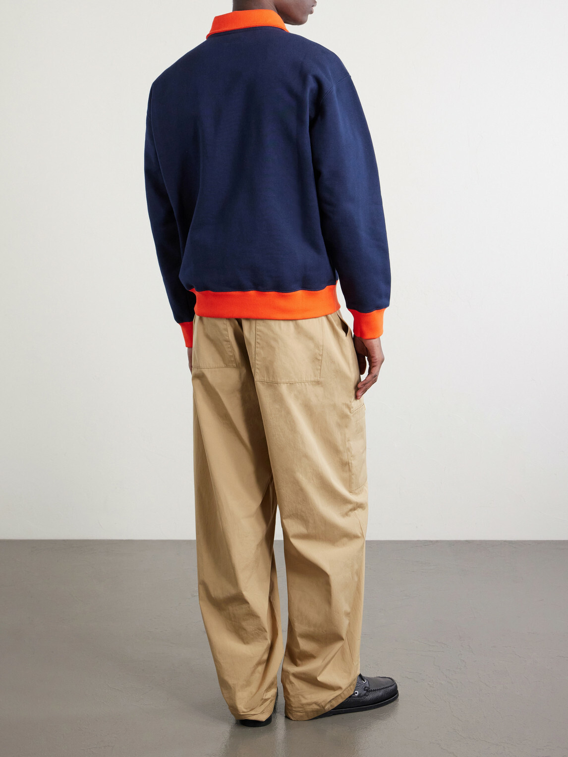 Aimé Leon Dore - Logo-Embroidered Cotton-Jersey Half-Zip Sweatshirt - Blue