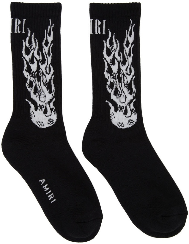 Photo: AMIRI Black Flames Socks