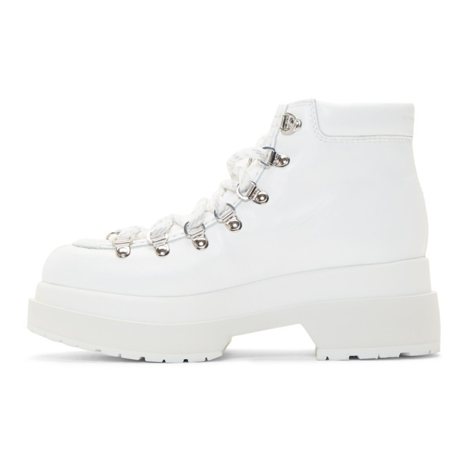 MM6 Maison Margiela White Hiking Boots MM6 Maison Margiela