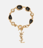 Saint Laurent Cassandre embellished chain bracelet