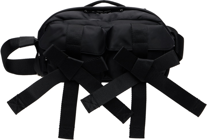 Photo: Simone Rocha Black Beaded Classic Bow Crossbody Bag